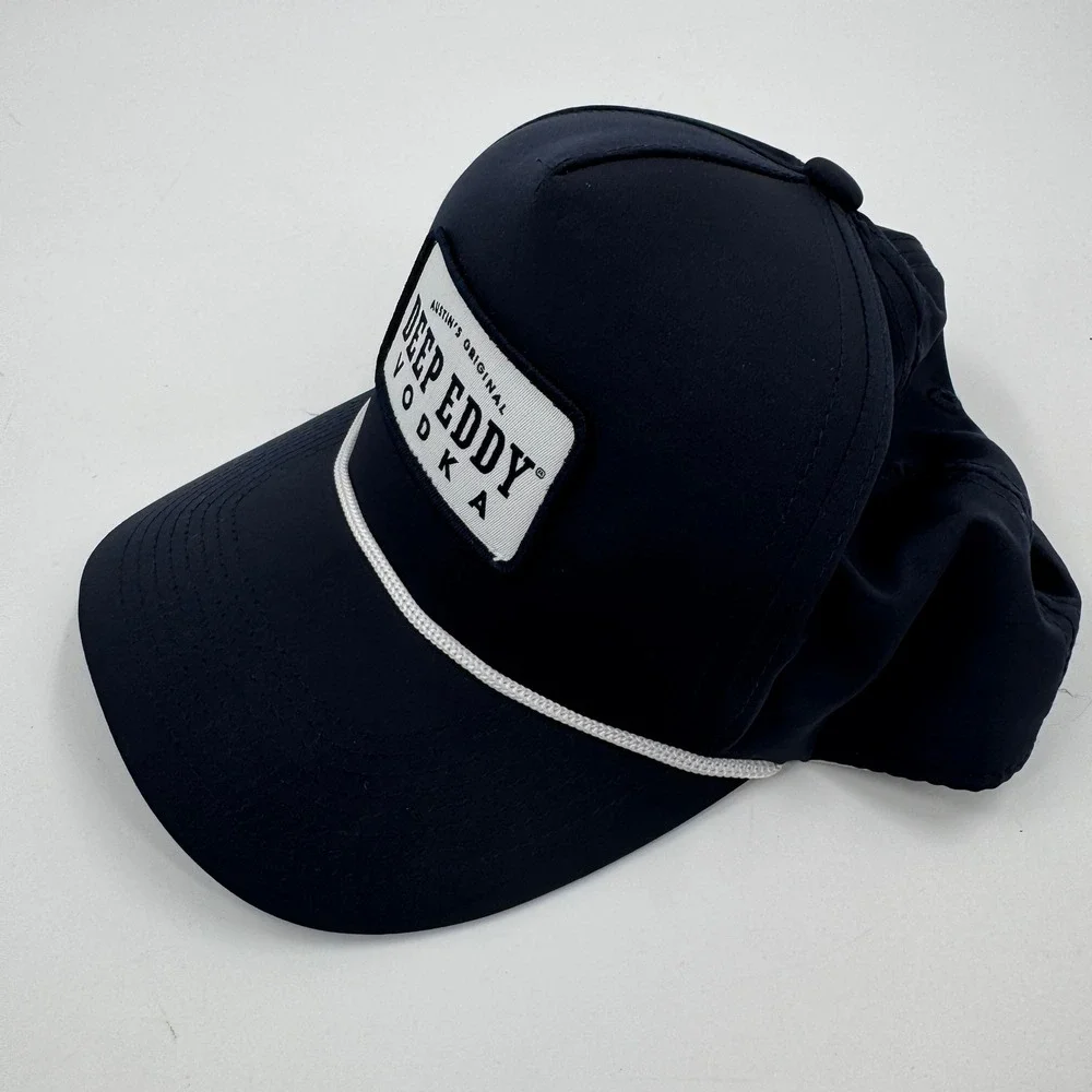 Deep Eddy Vodka‎ Navy Blue Rope Snapback Hat Austin Original Logo Promo Cap